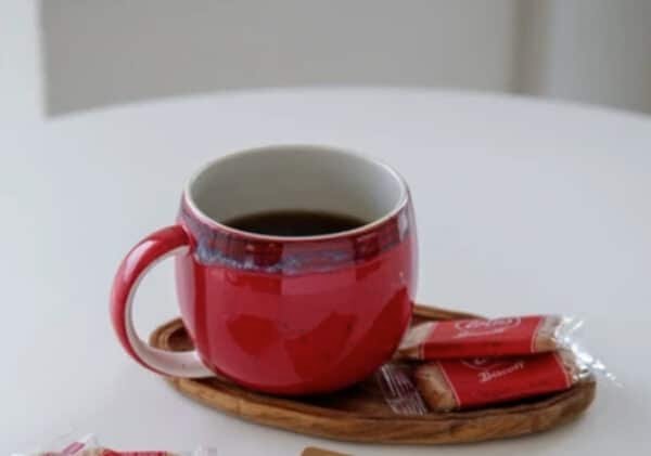 燈籠形狀石器杯 紅色